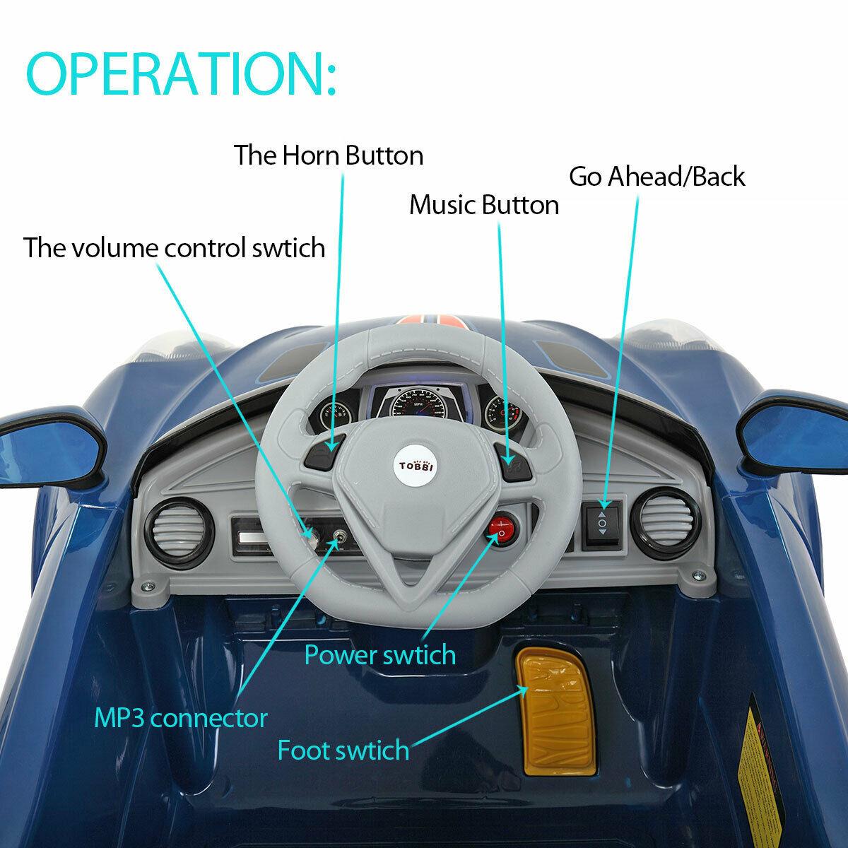 Veryke Electric Cars Toy for Kids, Kids Electric Ride On Cars, 6V Power Ride-On Truck for Children Child, Remote Control Ride On Car with Remote Control, Music