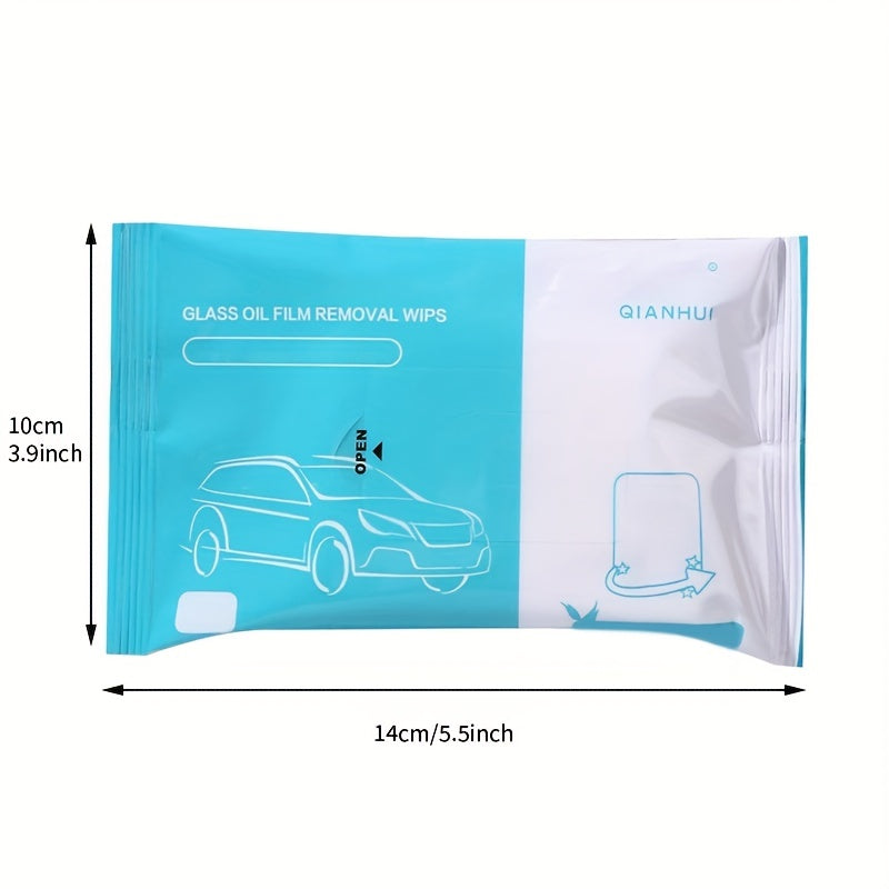 Easily Remove Car Glass Oil Film With Wash-Wipes - No Windshield Decontamination Needed!