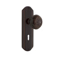 Deco Plate Interior Mortise Egg and Dart Door Knob in Timeless Bronze