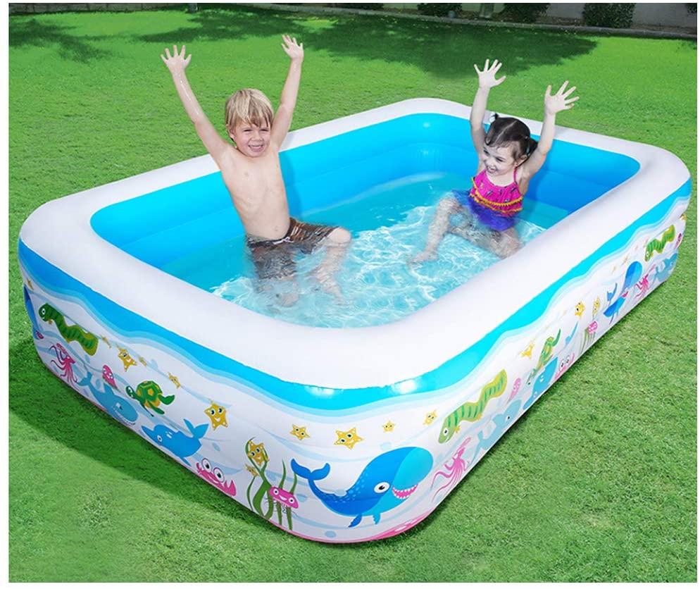 SEYE1° Outdoor Rectangular Swimming Pool Inflatable Household Baby Wear-Resistant Thick Marine Ball Pool Family for Kids AdultsBabiesGarden