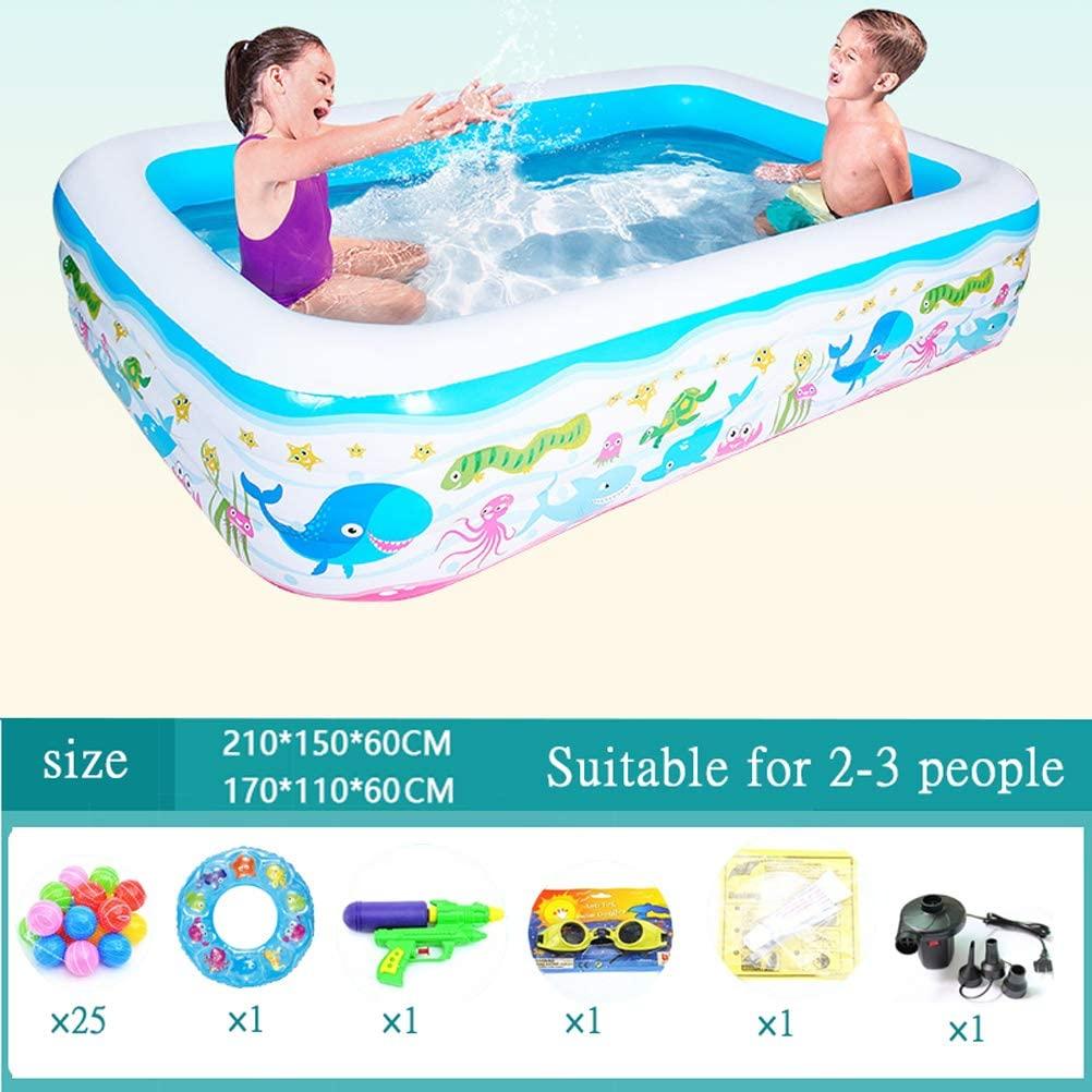 SEYE1° Outdoor Rectangular Swimming Pool Inflatable Household Baby Wear-Resistant Thick Marine Ball Pool Family for Kids AdultsBabiesGarden