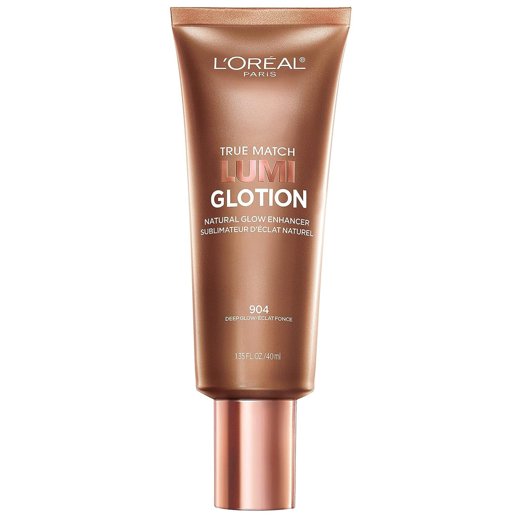 L’Oréal Paris Makeup True Match Lumi Glotion, Natural Glow Enhancer, Illuminator Highlighter Skin Tint, for an All Day Radiant Glow, Deep, 1.35 Ounces