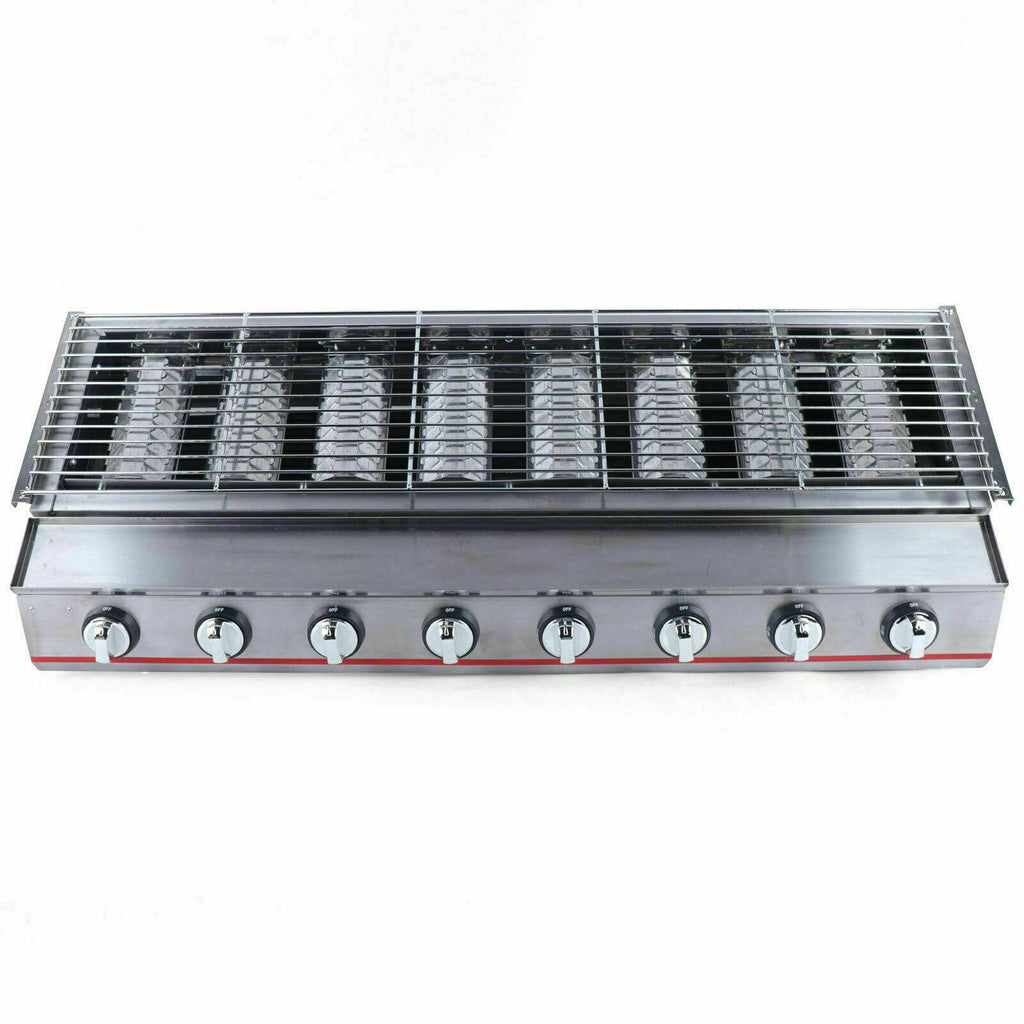 8 Burner CooGas BBQ Barbecue Grill LPG Commercial  Steel Gas Grill