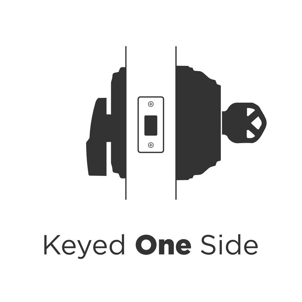 980 Series Iron Black Single Cylinder Deadbolt featuring SmartKey Security