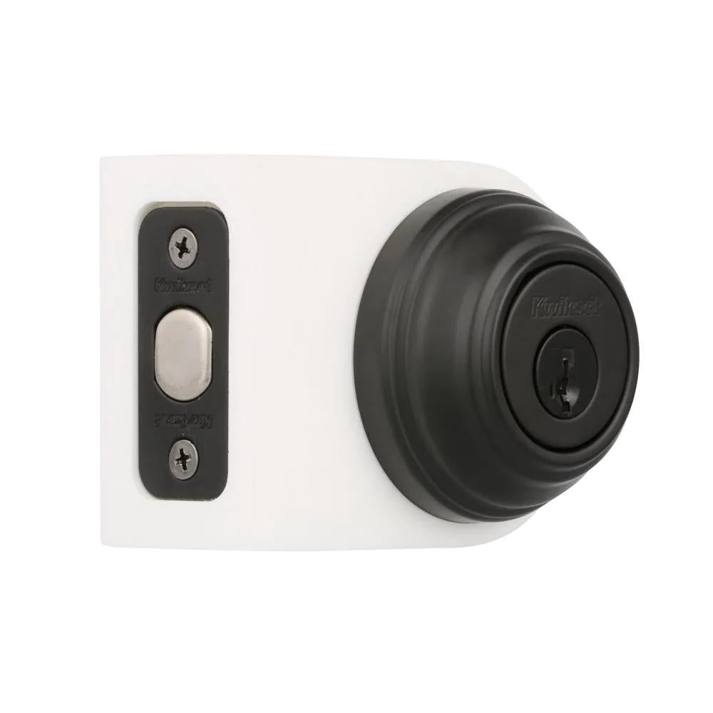 980 Series Iron Black Single Cylinder Deadbolt featuring SmartKey Security