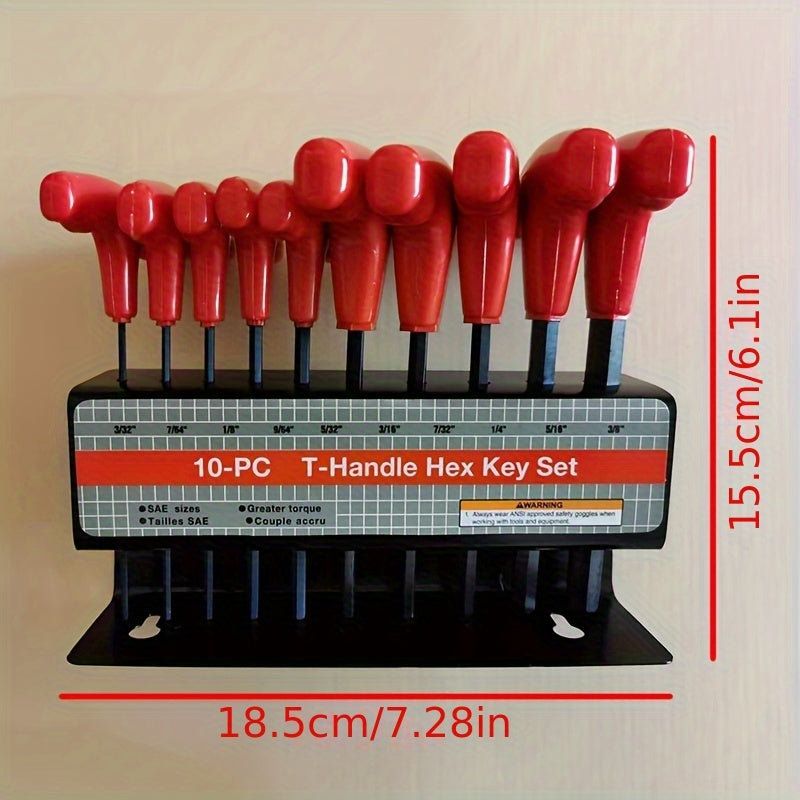 T Handle Hex Key Set Metric And Or SAE 10 To 20pcs Allen Allan Keys T Bar Wrench With Stand