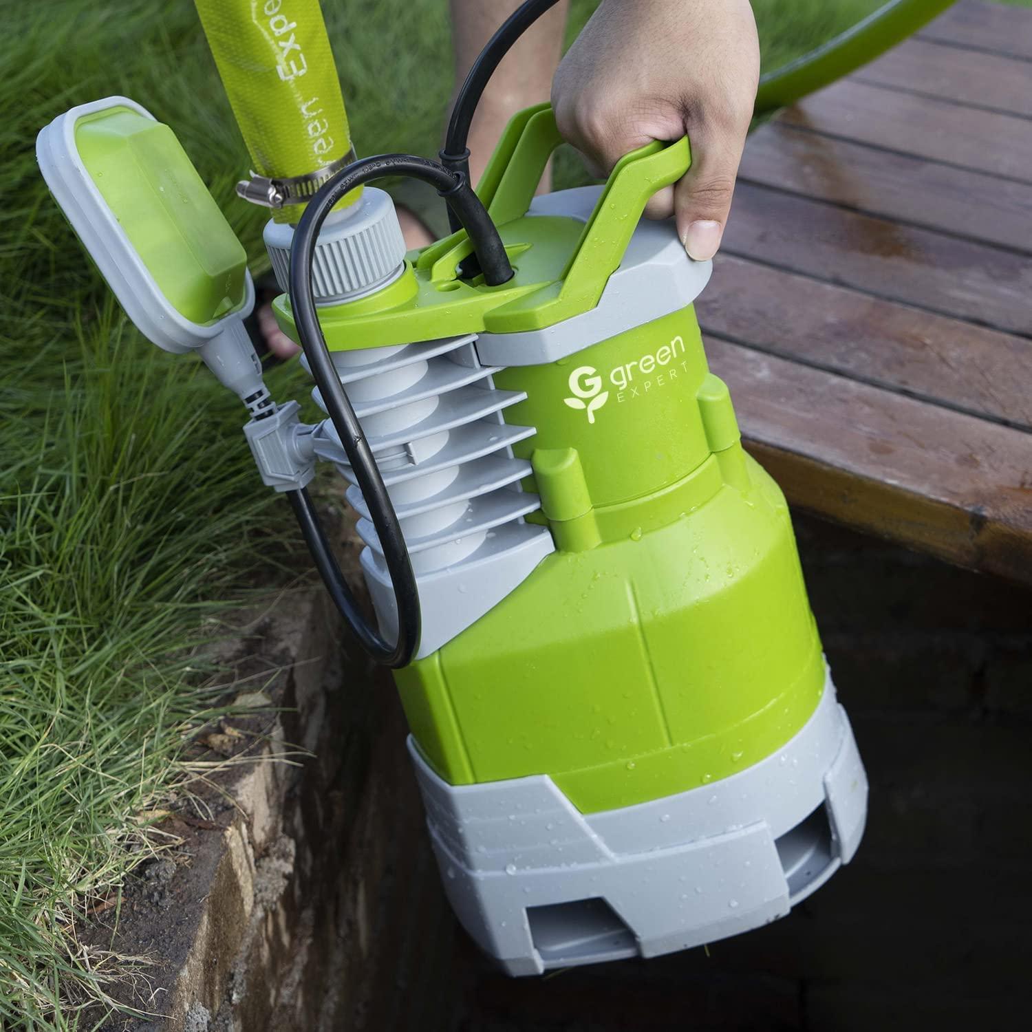 Green  1.5HP Sump Pump Submersible High Flow 5000GPH for ly Clean Dirty Water Removal from Basement Sump Pit Pools Hot Tub Spas Garden Pond 203631