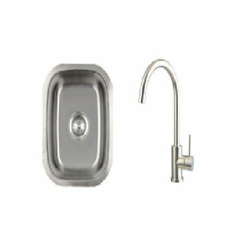 Steel Undermount Sink & 360 Deg. Hot/Cold Faucet - 19" x 15