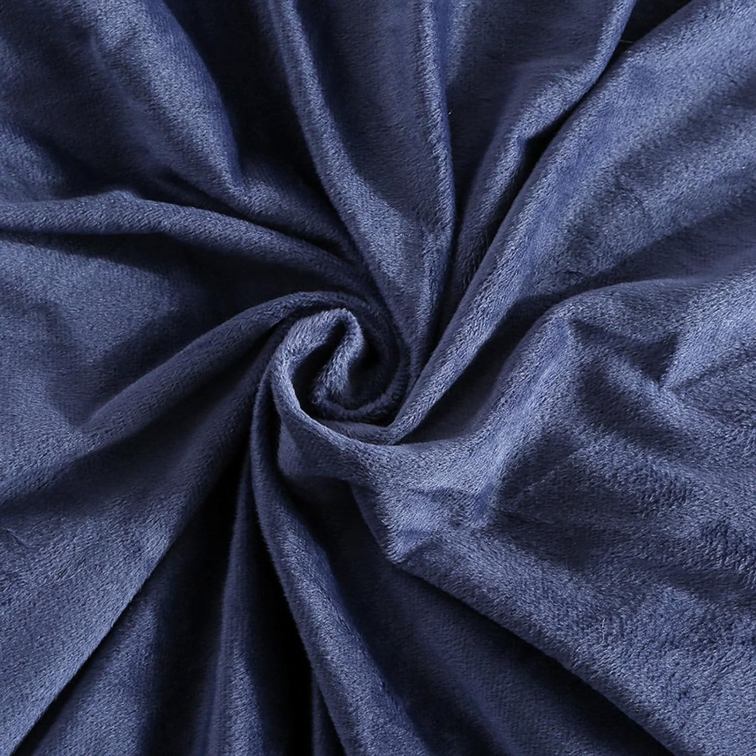 Uhamho Luxury Fluffy 1PC Solid Navy Twin Duvet Cover Faux Fur Plush Shaggy Quilt Cover Comforter Cover Velvet Bedspread Zipper Closure