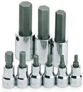 SK Hand Tools 19733 9-Piece 3/8-Inch and 1/2-Inch Drive Fractional Hex Bit Socket Set