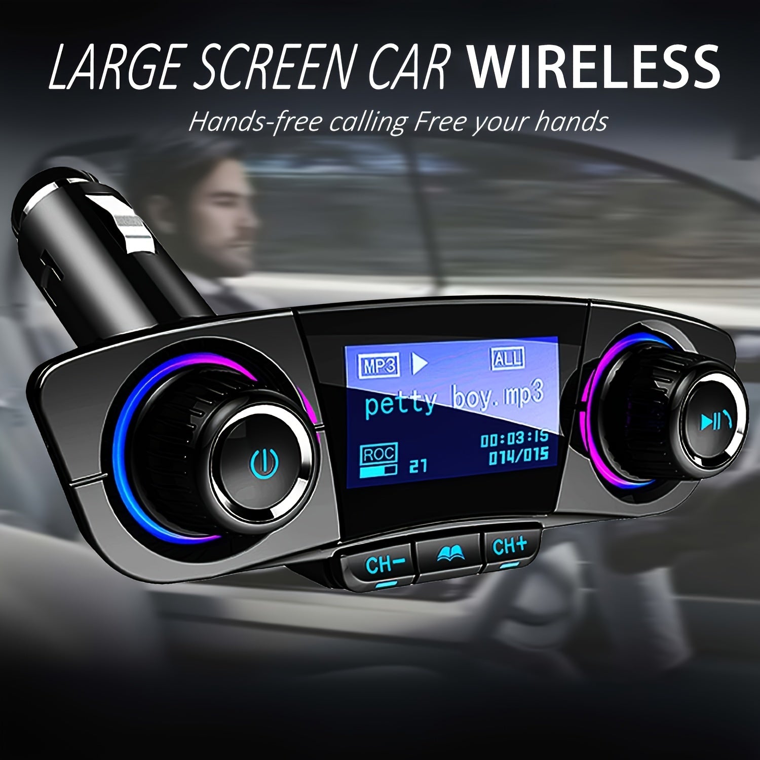 Car FM Transmitter MP3 Player Adapter Charger Handsfree