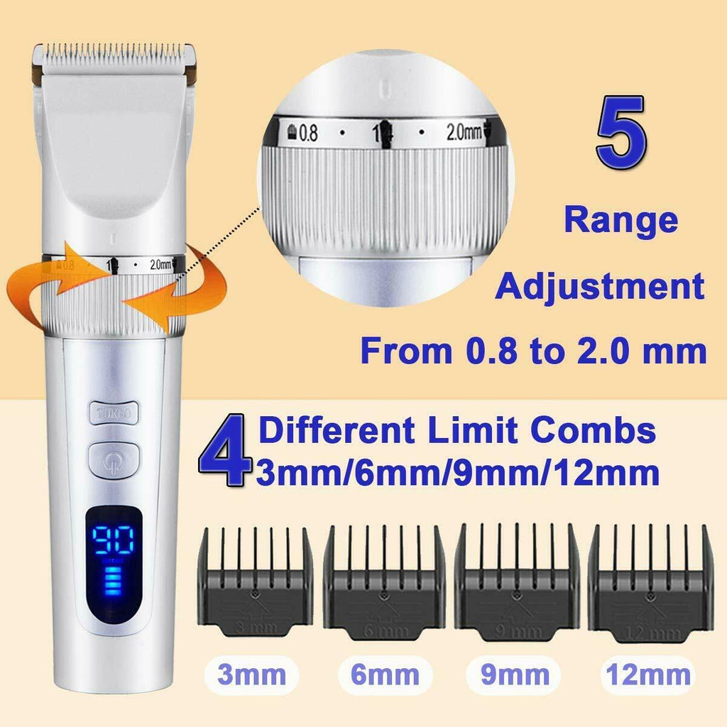 Kit Trimmer Rechargeable Wireless for Mens Professional Sheet Of Ceramic