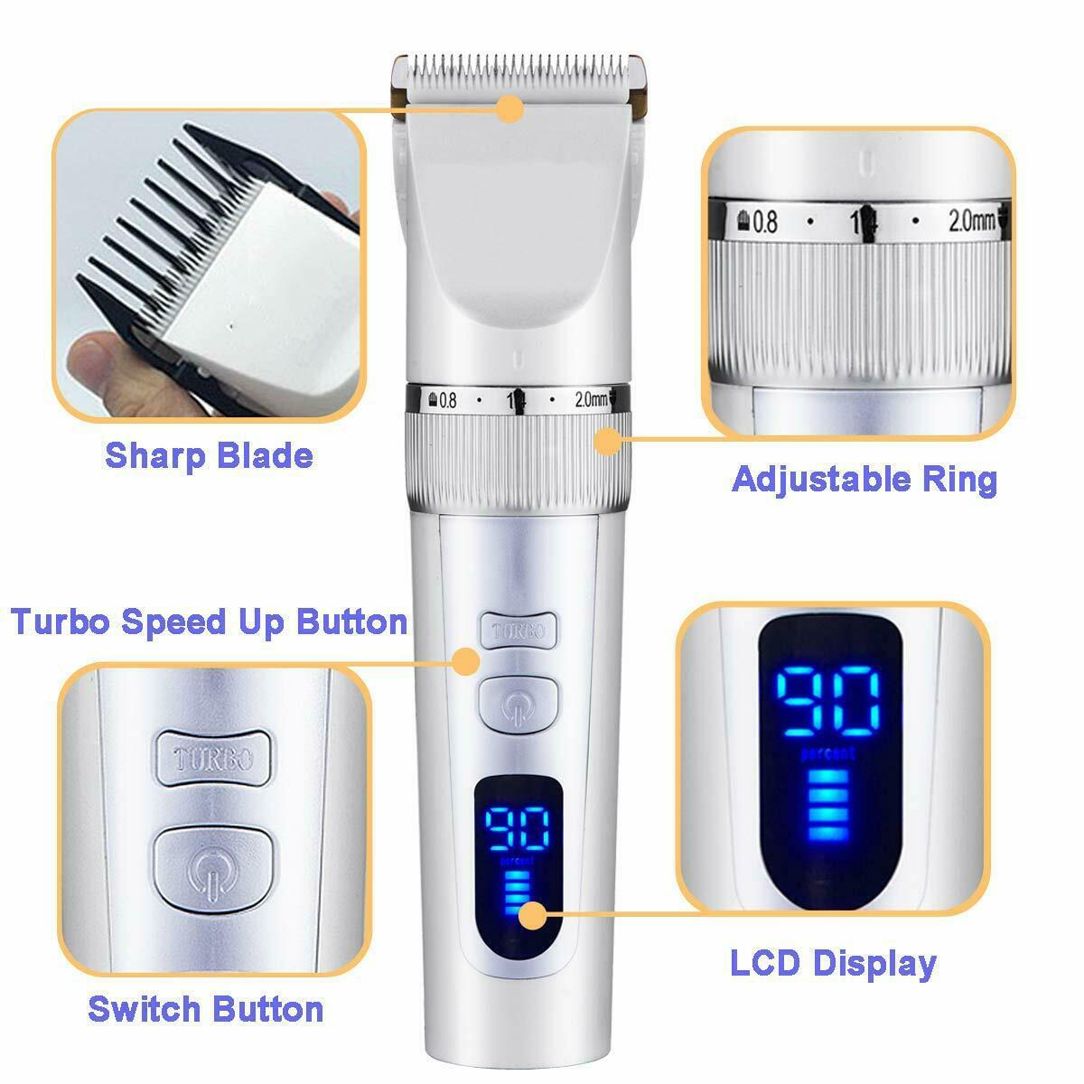 Kit Trimmer Rechargeable Wireless for Mens Professional Sheet Of Ceramic