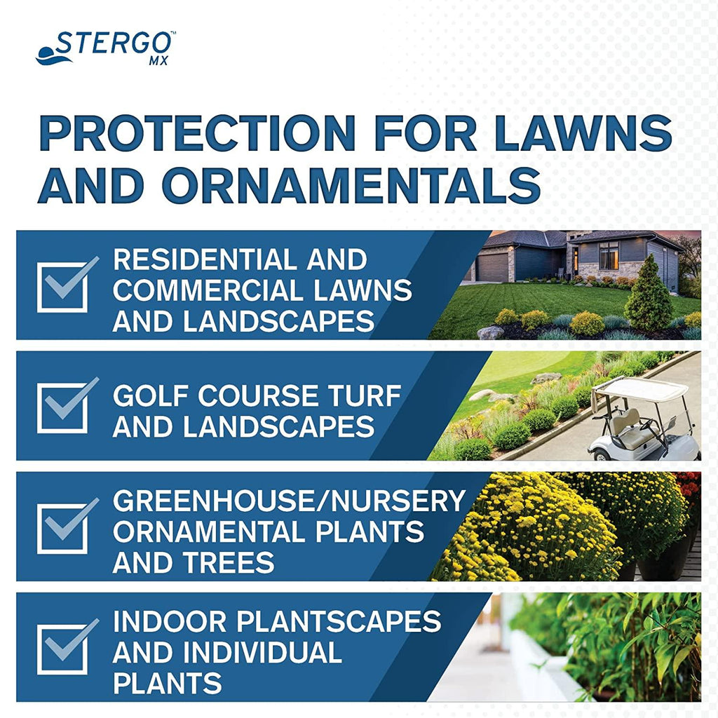 Stergo MX Mefenoxam Fungicide (1 Quart) by Atticus (Equivalent to The Leading ) – Fungus Control for Lawns, Ornamentals, Greenhouse and Nursery