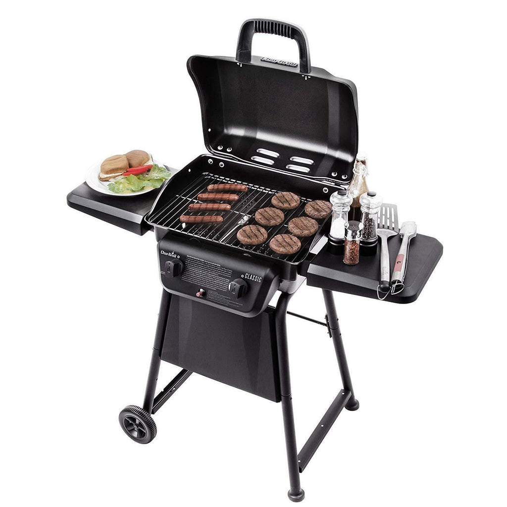 Outdoor Grill BBQ Searer Griller Gas Propane Black Roaster Griddle Barbeque Meat