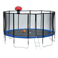 Exacme 15 FT Round Trampoline with 400 LBS Weight Limit&amp;Upgraded Carbon Fiber Support Pole With OranBasketball Hoop