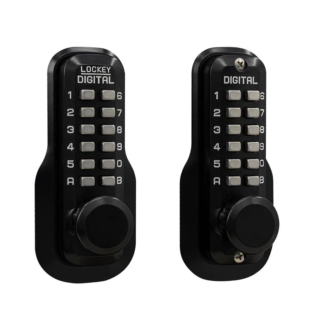 M230-DC Jet Black Mechanical Keyless 5 in. L x 1-1/2 in. W x 1-7/8 in. D Storeroom Knob with DeadlocSpring Latch