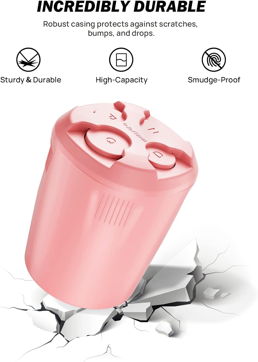 JOYTUTUS Coin Holder for Car, High Capacity Coin Holder, Universal Car Coin Holder for Cup Holder, Change Holder Compatible with Most Car Trucks Accessories, Sort Penny, Quarter, Dime, Nickels (Pink)