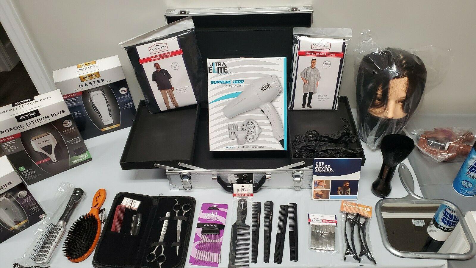 Intermediate Barber Student Kit with Aluminum Suitcase