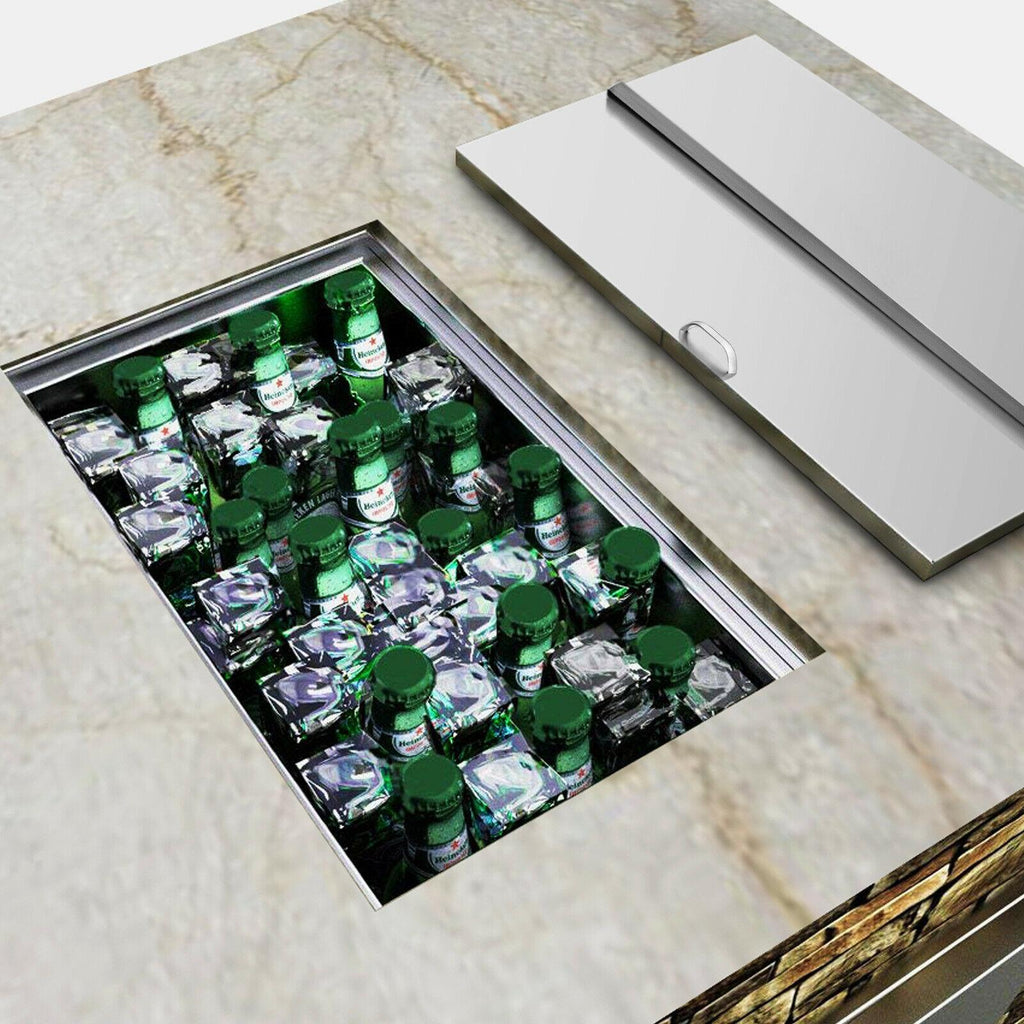 7 Sizes Drop In Ice Chest Bin Boxes W/ Cover  Steel Outdoor/Indoor 304