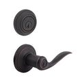 Tustin Venetian Bronze ExteriorEntry Door Lever and Single Cylinder Deadbolt Combo Pack Featuring SmartKey Security