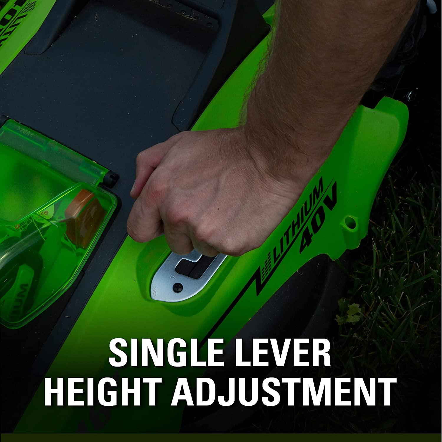 Greenworks 40V Push Lawn Mower, 16-Inch Electric Lawn Mower with 4.0Ah Battery and Charger Included
