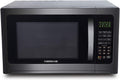 Farberware Black FMO12AHTBSG 1.2 Cu. Ft. 1100-Watt Microwave Oven with Grill, ECO Mode and Blue LED Lighting, Black  Steel (Renewed)