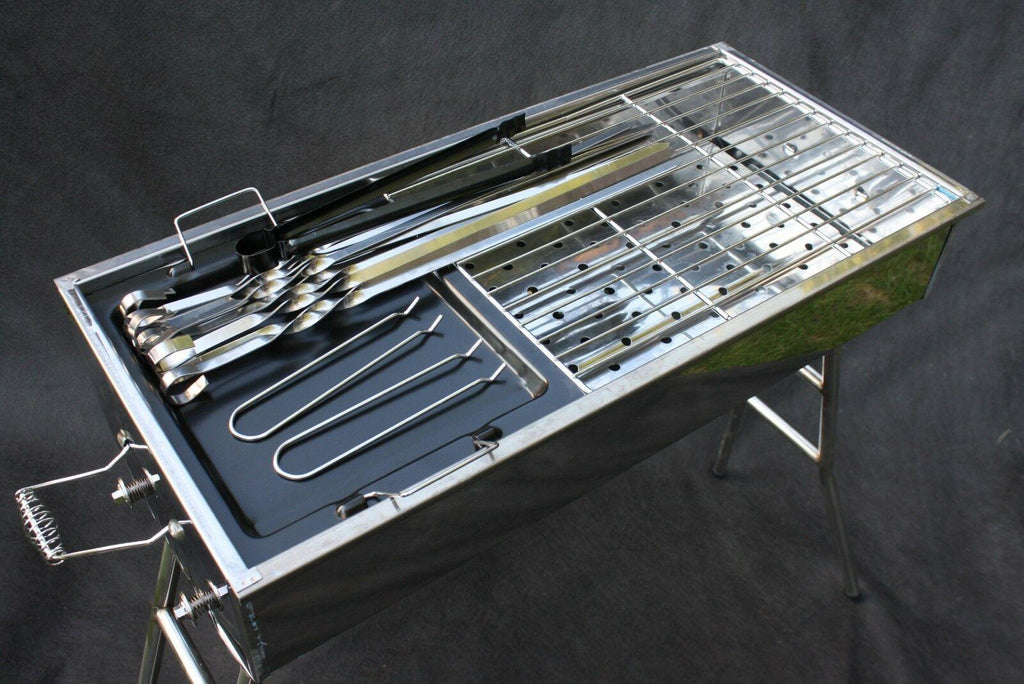 STEEL CHARCOAL GRILL MANGAL SHISH  KABAB KABOB BBQ BARBECUE SHASHLIK