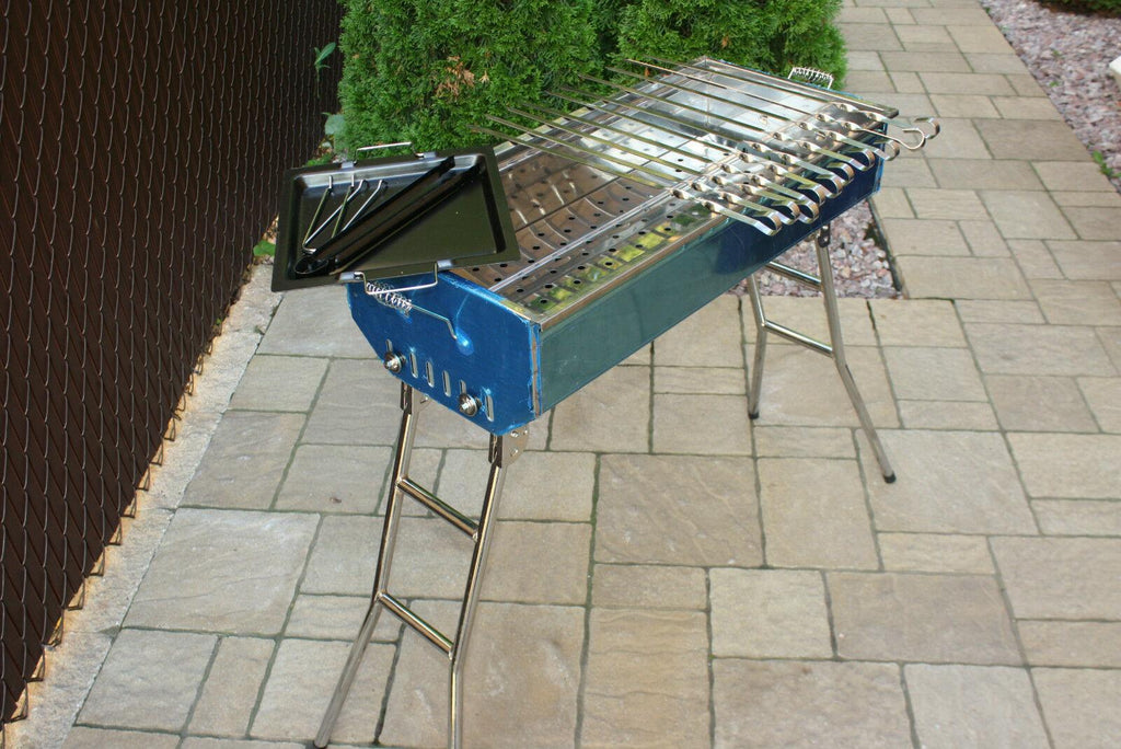 STEEL CHARCOAL GRILL MANGAL SHISH  KABAB KABOB BBQ BARBECUE SHASHLIK