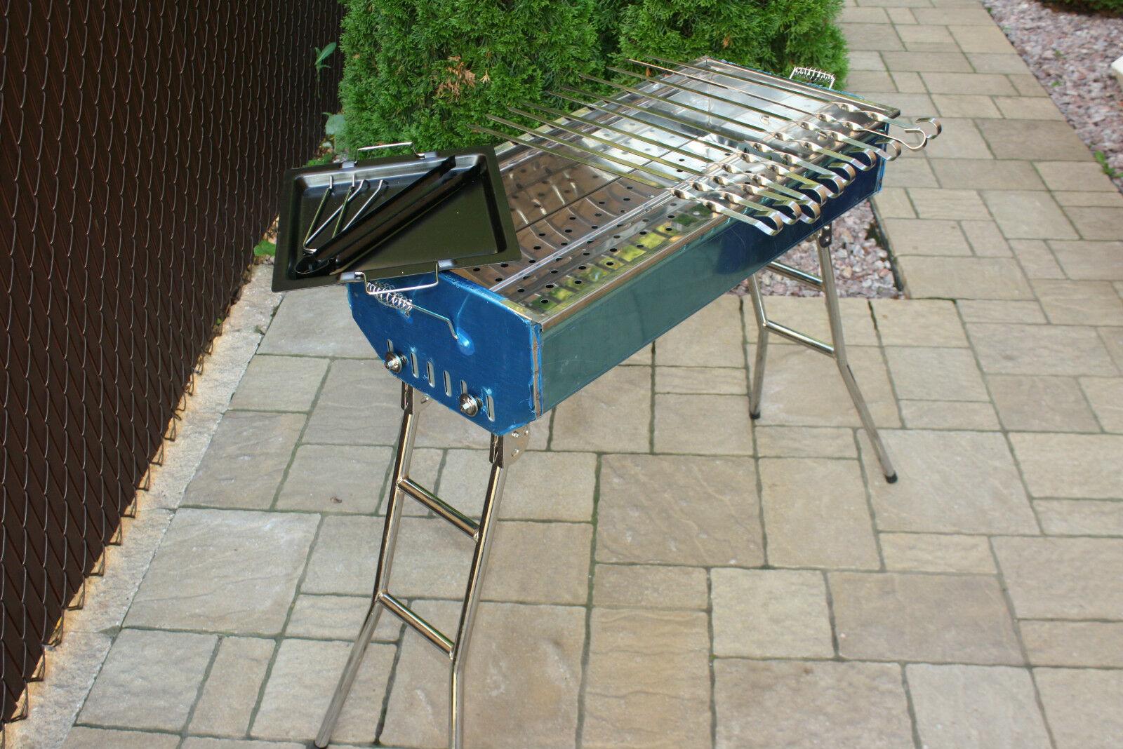 STEEL CHARCOAL GRILL MANGAL SHISH  KABAB KABOB BBQ BARBECUE SHASHLIK