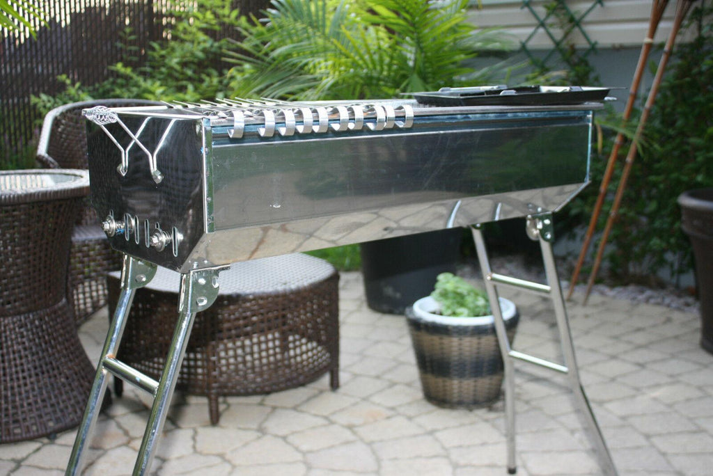 STEEL CHARCOAL GRILL MANGAL SHISH  KABAB KABOB BBQ BARBECUE SHASHLIK