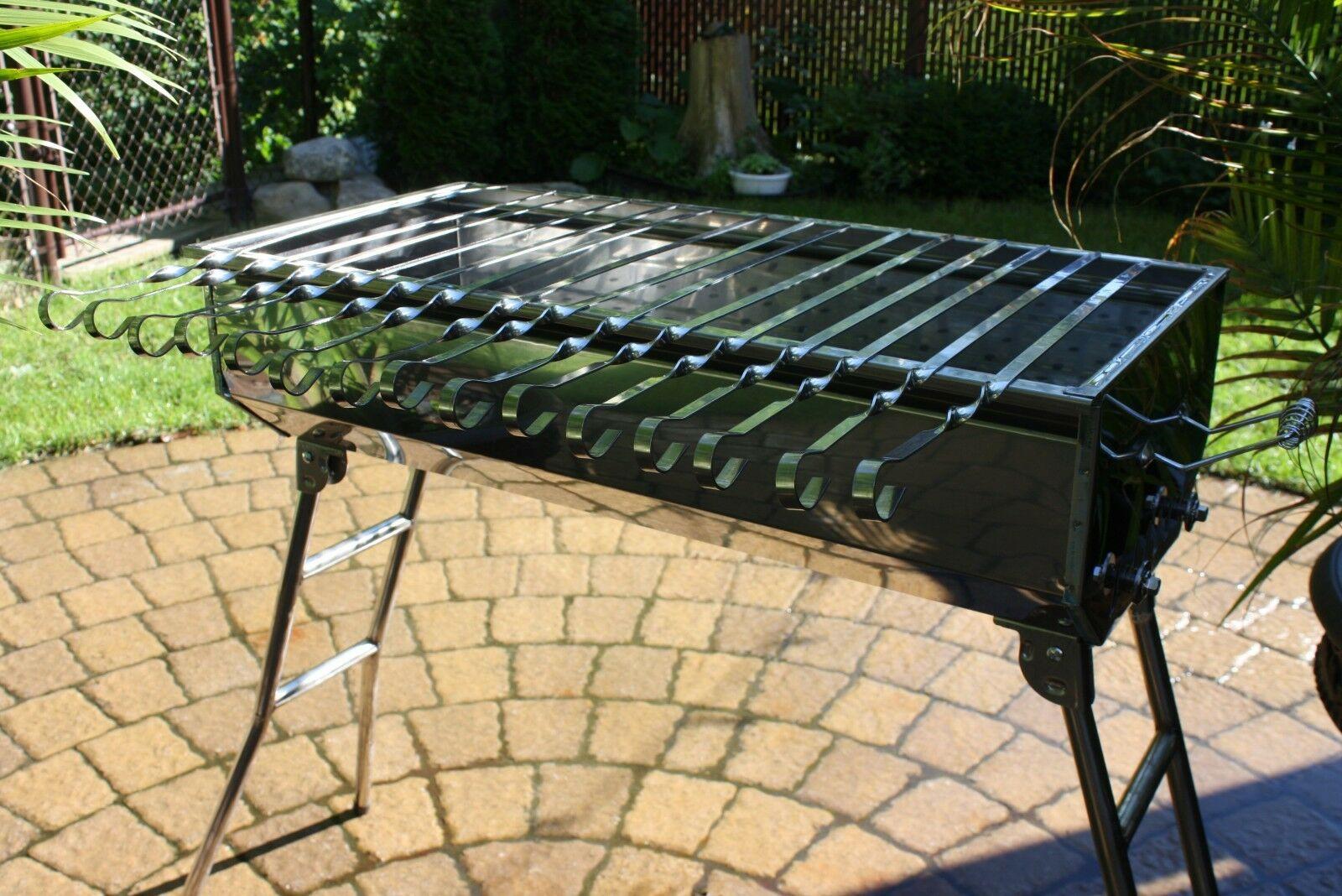 STEEL CHARCOAL GRILL MANGAL SHISH  KABAB KABOB BBQ BARBECUE SHASHLIK