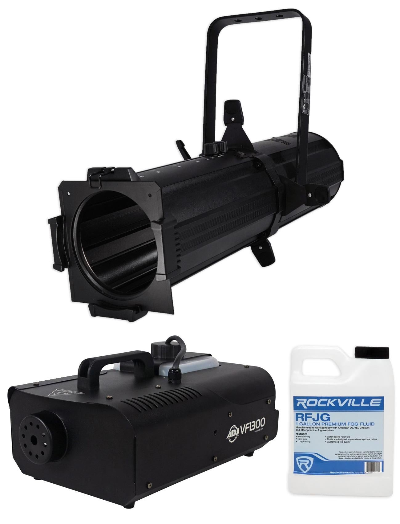 Chauvet DJ EVE E-100Z White Ellipsoidal LED DMX Gobo Projector Spot Light+Fogger