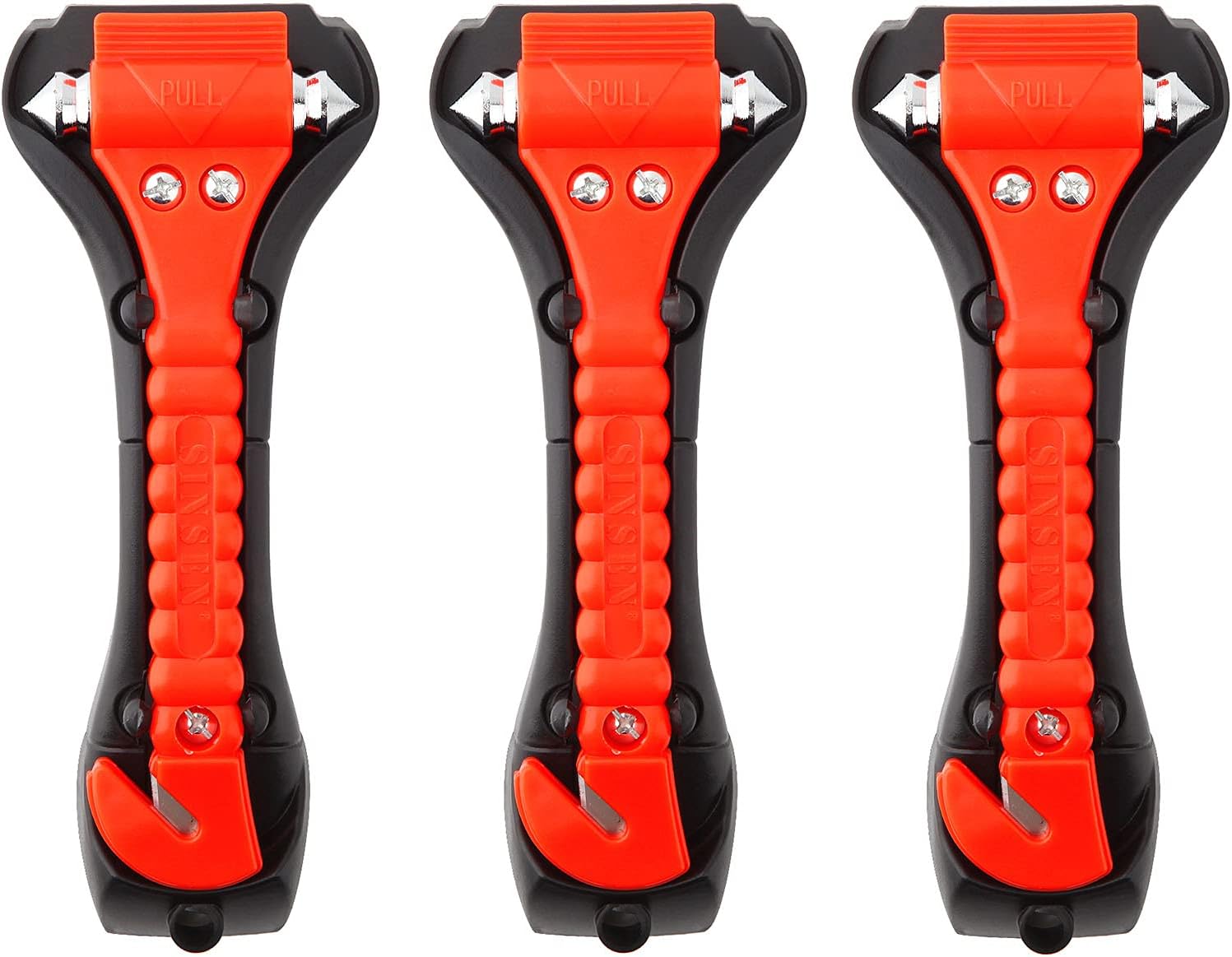 Car Safety Hammer Set of 3 Emergency Escape Tool Auto Car Window Glass Hammer Breaker and Seat Belt Cutter Escape 2-in-1 for Family Rescue &amp; Auto Emergency Escape Tools (3 PCS)