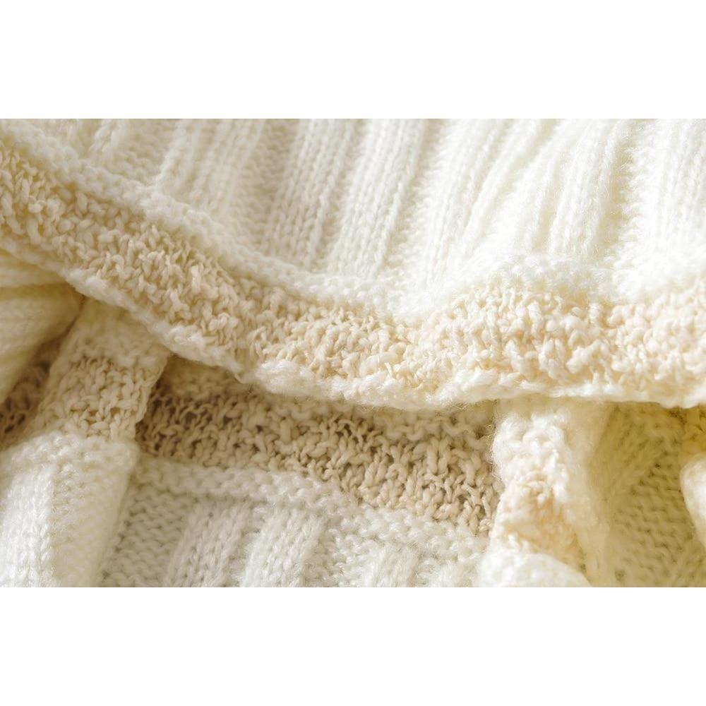 turtleneck lace print sweater