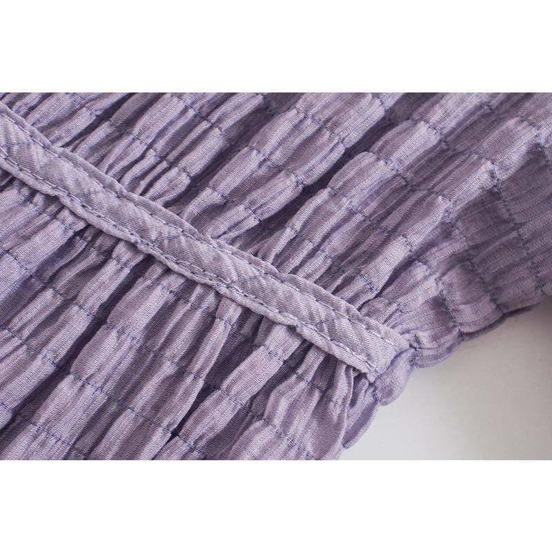 lace-up ruffle cropped blouse
