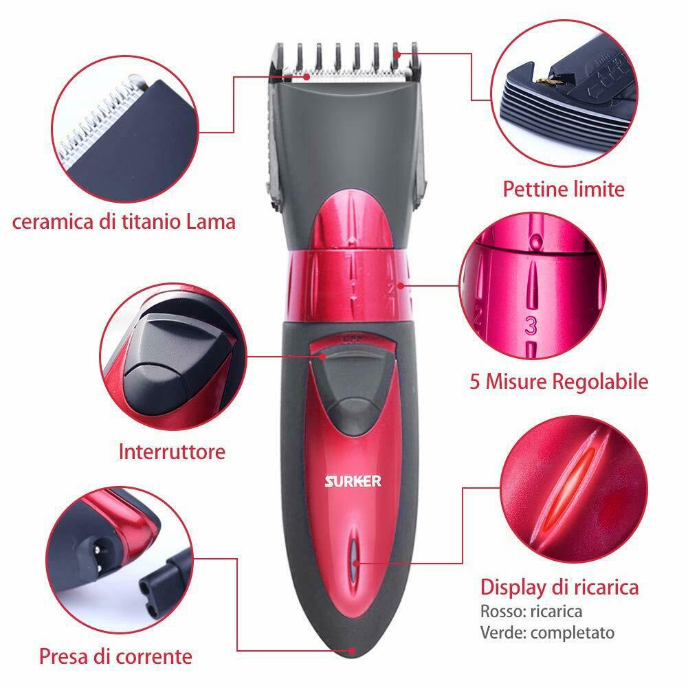 Topersun Clipper Hair Electric IPX7 5 Sizes & Adjustable 2 Combs Guide