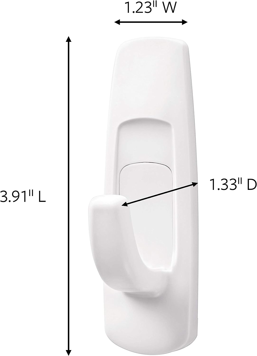 Command Large Utility Hooks, Damage Free Hanging Wall Hooks with Adhesive Strips, No Tools Wall Hooks for Hanging Decorations in Living Spaces, 7 White Hooks and 12 Command Strips