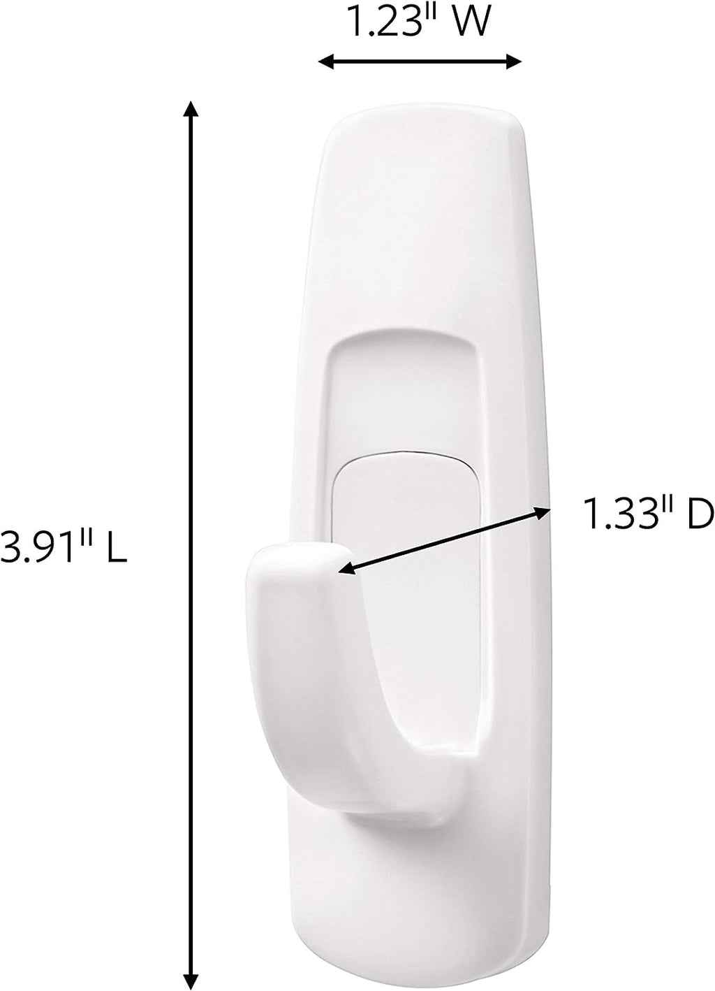 Command Large Utility Hooks, Damage Free Hanging Wall Hooks with Adhesive Strips, No Tools Wall Hooks for Hanging Decorations in Living Spaces, 14 White Hooks and 16 Command Strips