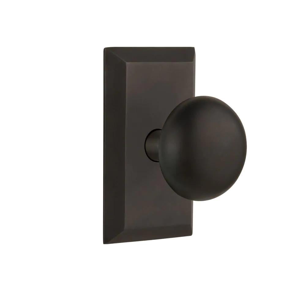 Studio Plate 2-3/8 in. Backset Oil-Rubbed Bronze PassaHall/Closet York Door Knob