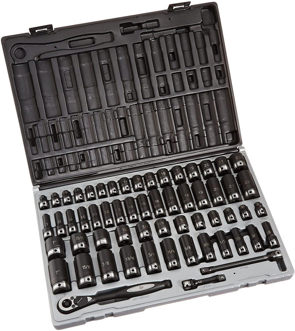 Grey Pneumatic 3/8" Dr. 59pc Fract. &amp; Metric Duo-Socket Set - 12