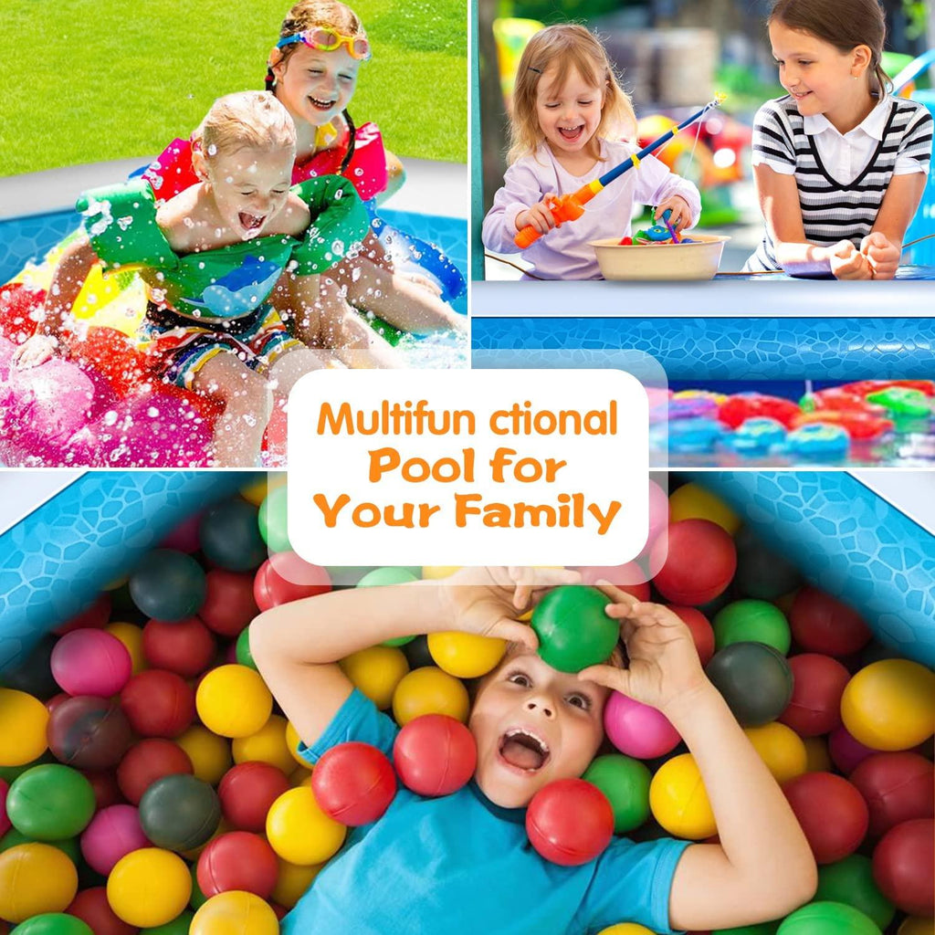 soarrucy 10ft 4 rings above ground pool for kids and adults 120x72x29in inflatable pool blue yyc001 0