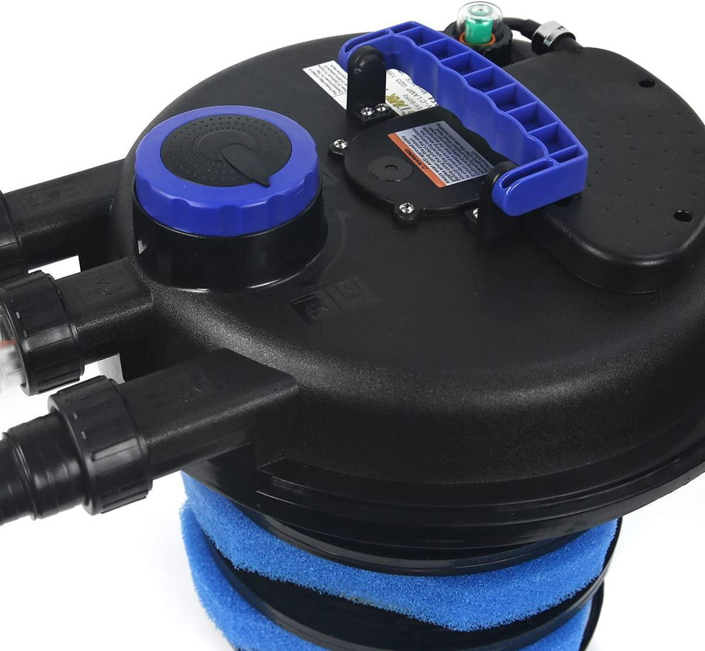 10000L KOI Pond Fish Pressure Water Filter 13W Sterilizer 4000 Gallons Easy Backwash, Black