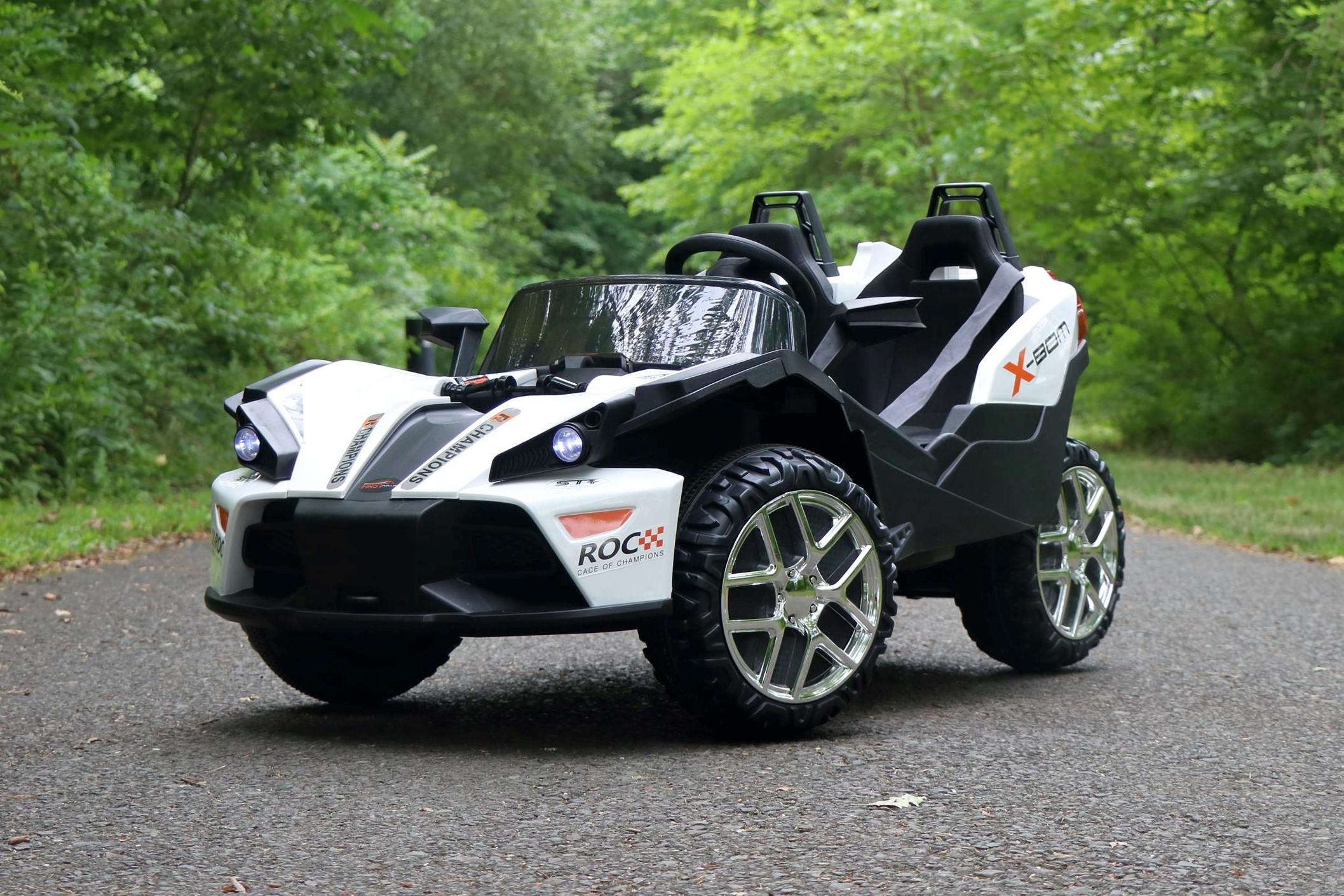 Slingshot - 2 Seater - 12v Kids Cars - Electric Motor Power Ride On Car with Remote- MP3-Aux Cord By First Drive