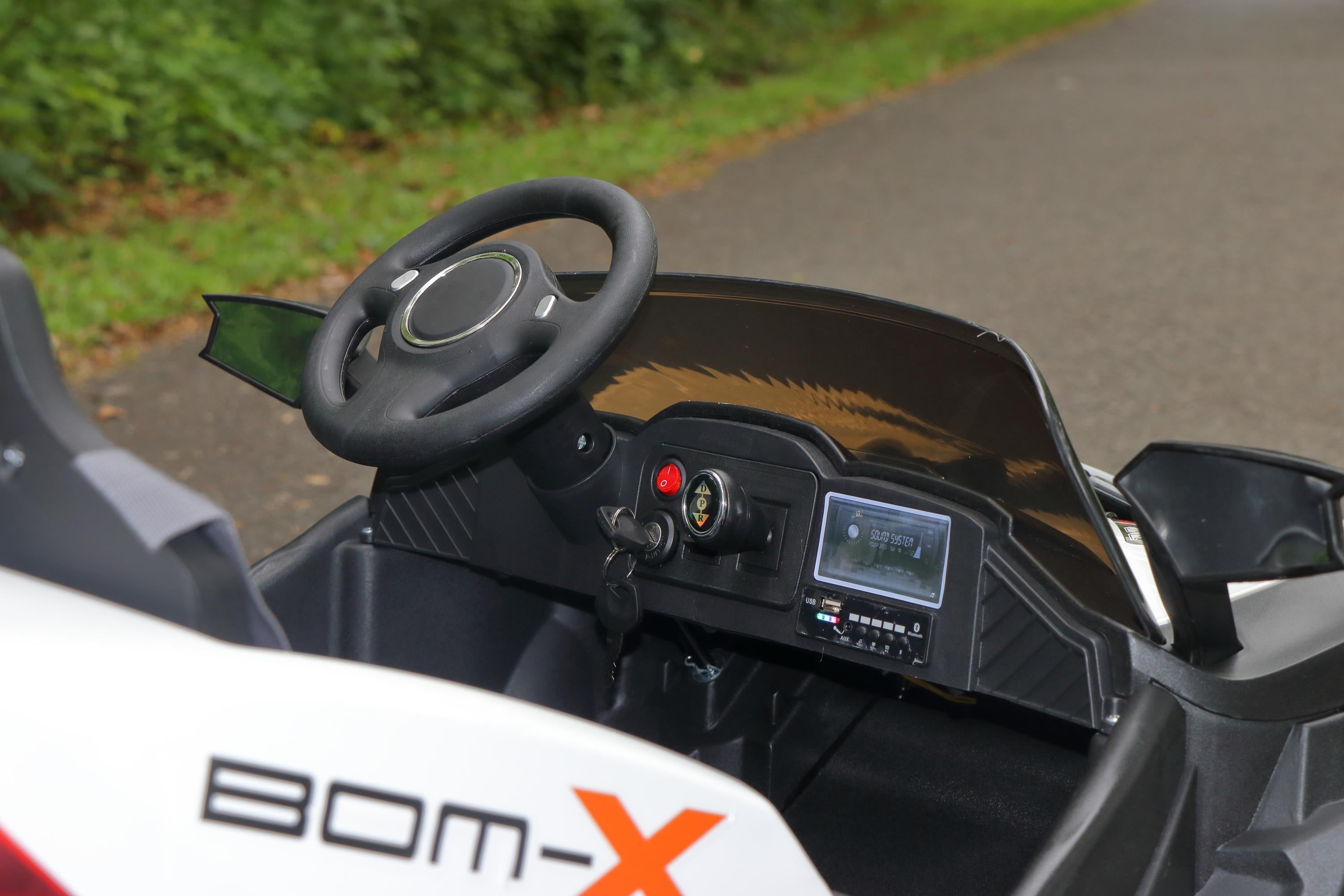 Slingshot - 2 Seater - 12v Kids Cars - Electric Motor Power Ride On Car with Remote- MP3-Aux Cord By First Drive