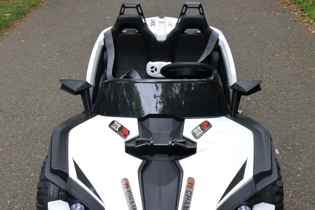Slingshot - 2 Seater - 12v Kids Cars - Electric Motor Power Ride On Car with Remote- MP3-Aux Cord By First Drive