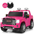 12V 2-Seater Licensed GMC Kids Ride On Truck RC Electric Car w/StoraBox Pink