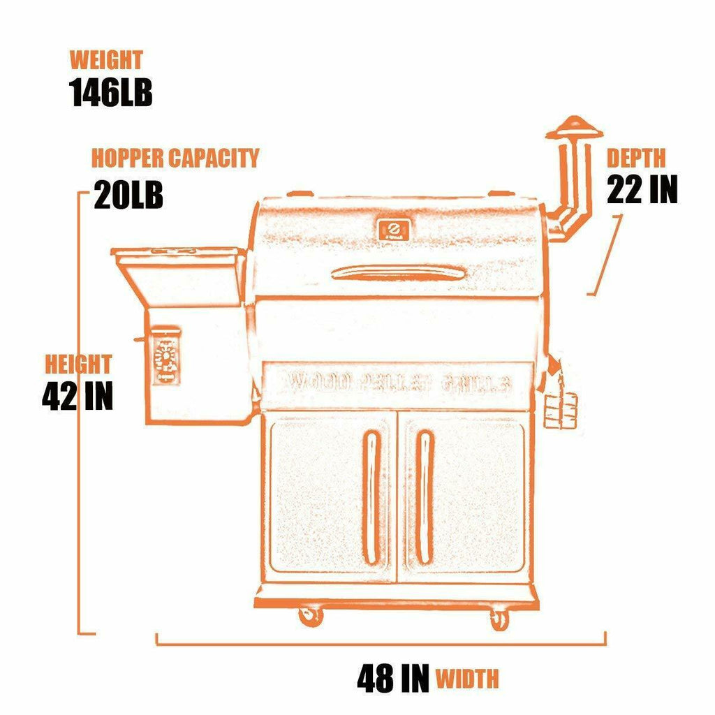ZPG-700E Pellet Grill BBQ Smoker Digital Control with cover