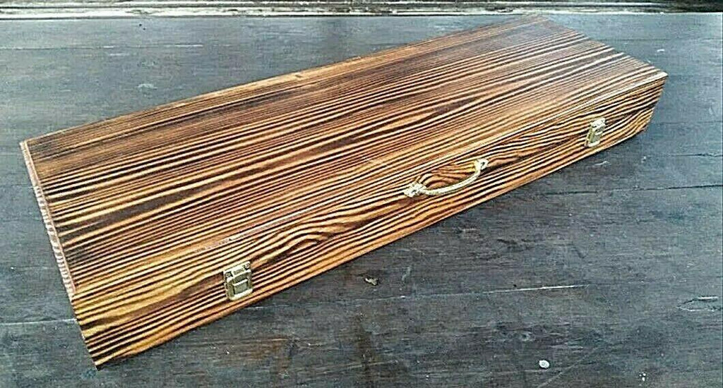 Set  steel skewer wooden case gift Grill BBQ Tool  BBQ accessory set