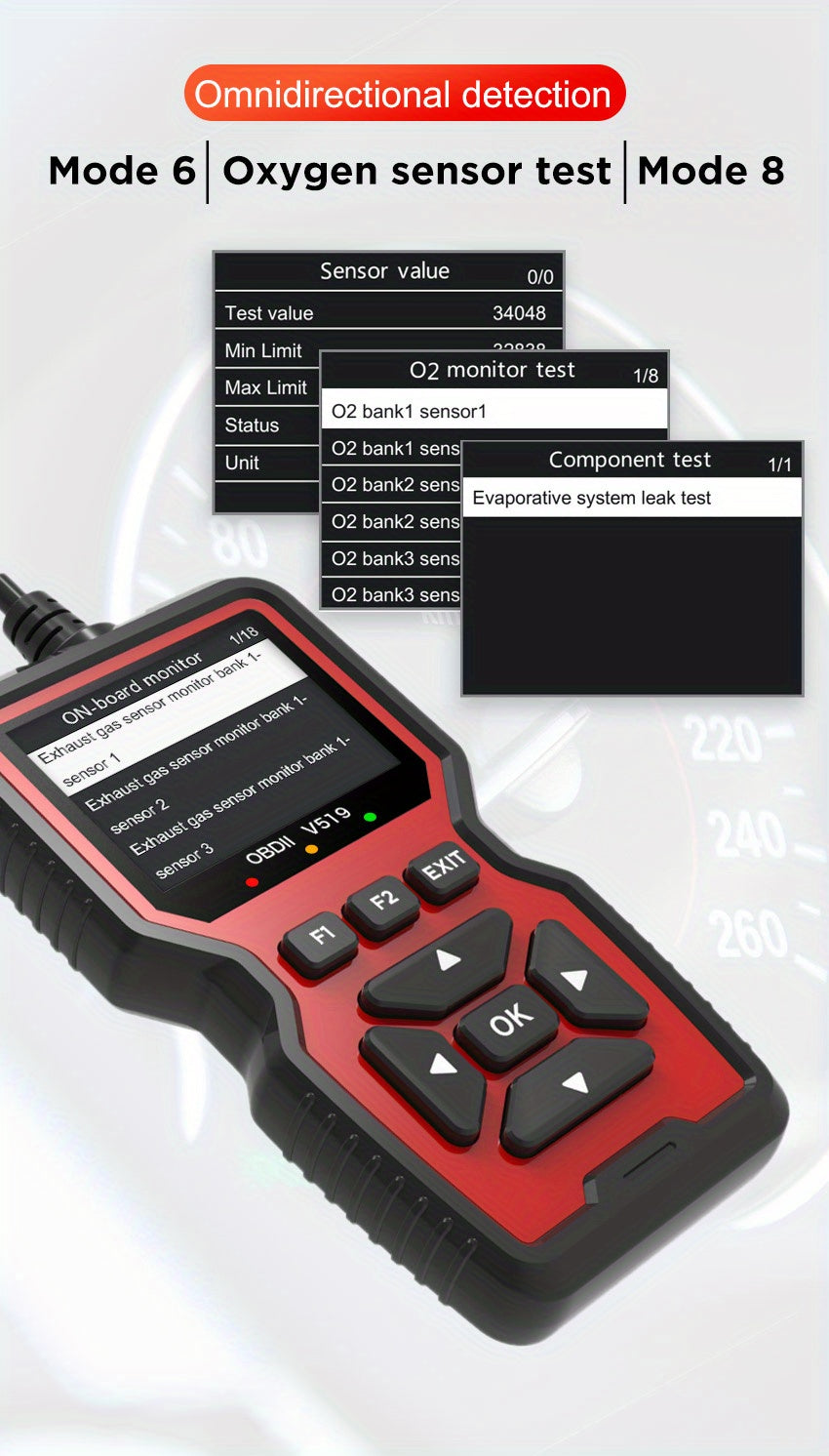 V519 Custom Universal Car OBD II Diagnostic Scanner Car Fault Detector Diagnostic Scanner